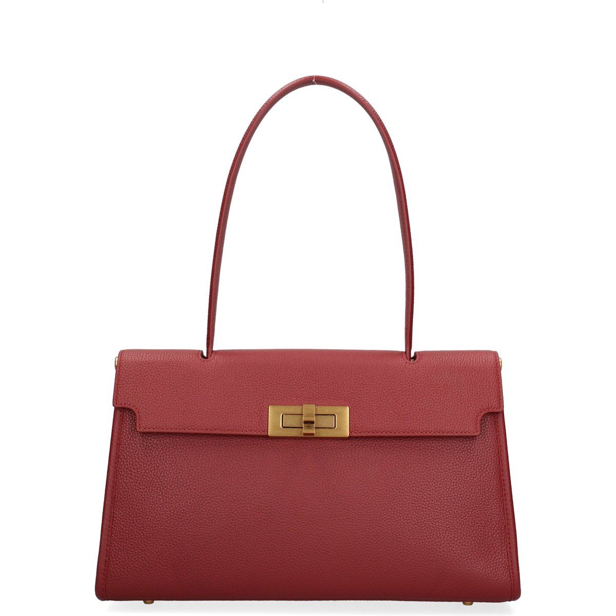 Elegante strukturierte Lederhandtasche