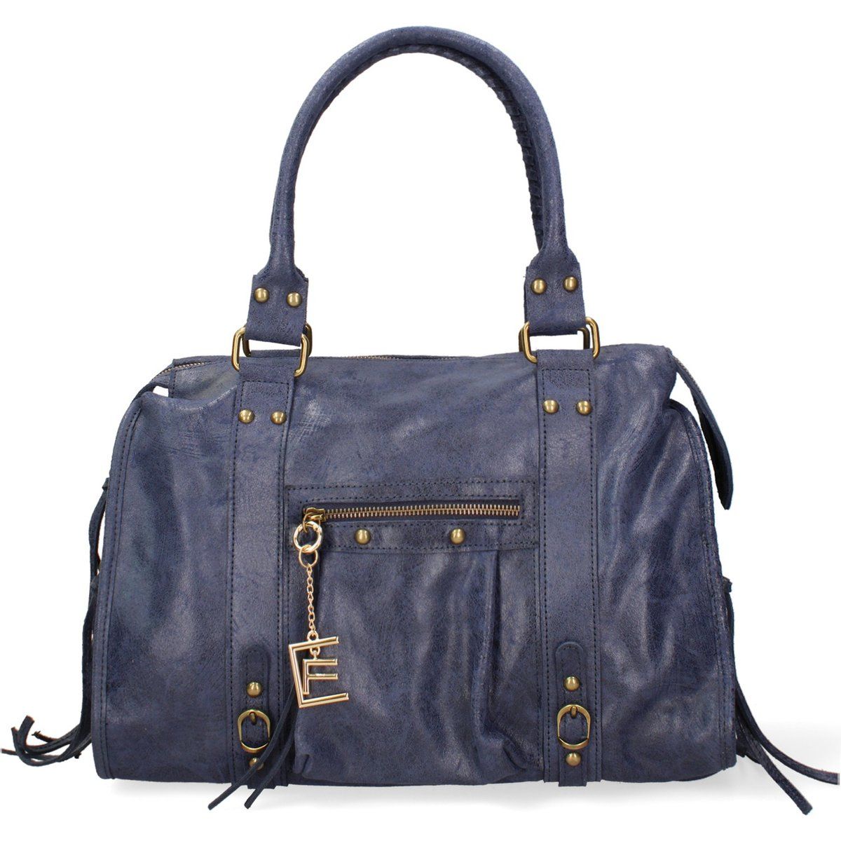 Boho-Ledersatchel mit Anhänger