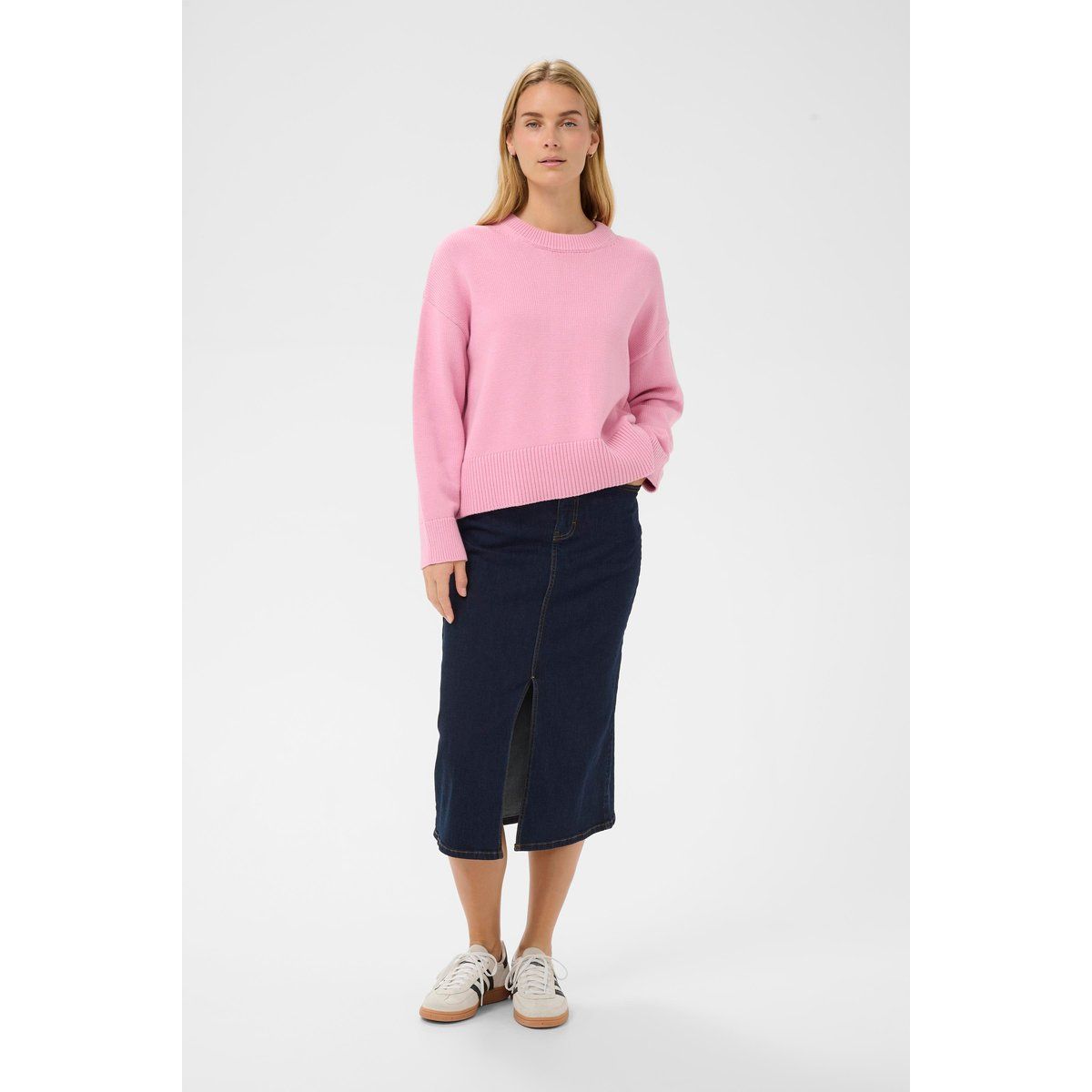 Lockerer Baggy-Fit Rundhalspullover