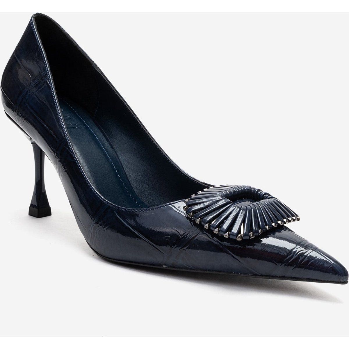 Skulptierte Stiletto-Pumps mit spitzer Kappe