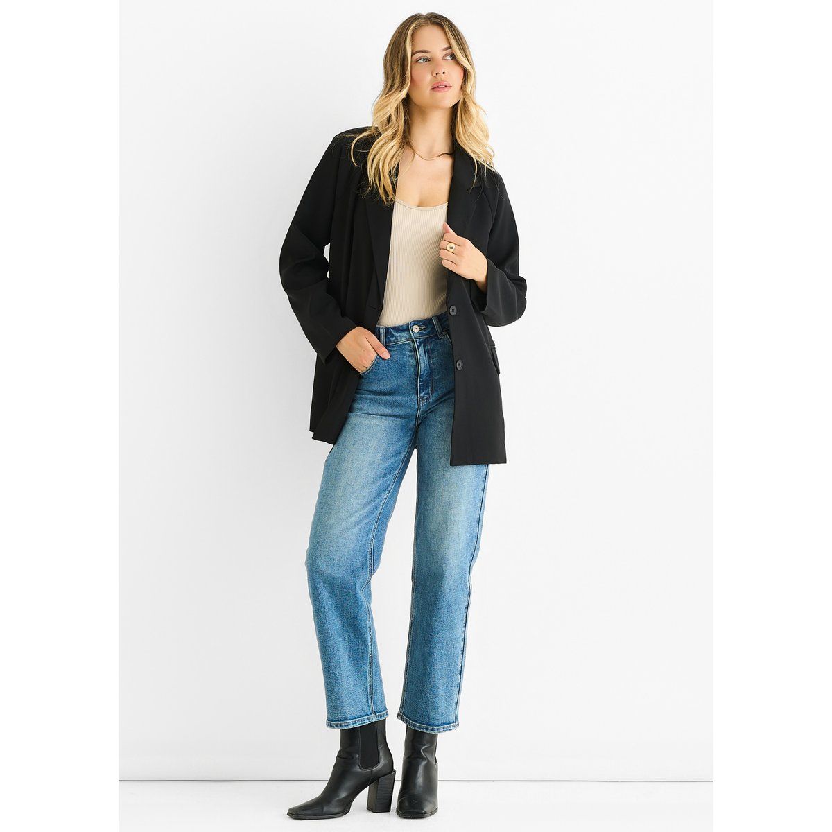 Übergroßer Drapierter Blazer