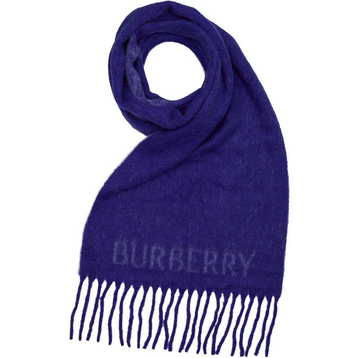 Oversize-Wollschal mit Logo-Jacquard