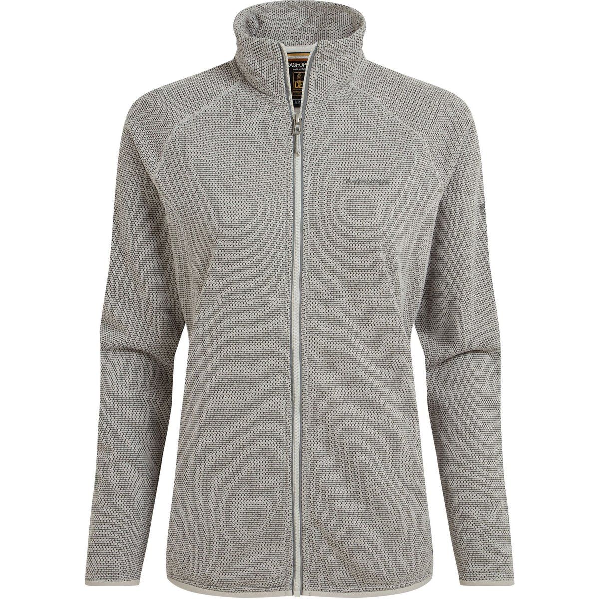 Strukturierte Fleecejacke mit Reißverschluss