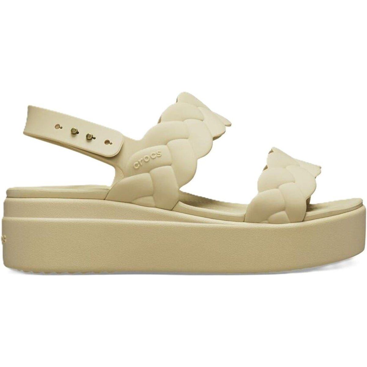 Plateau-Sandalen mit Flechtriemen
