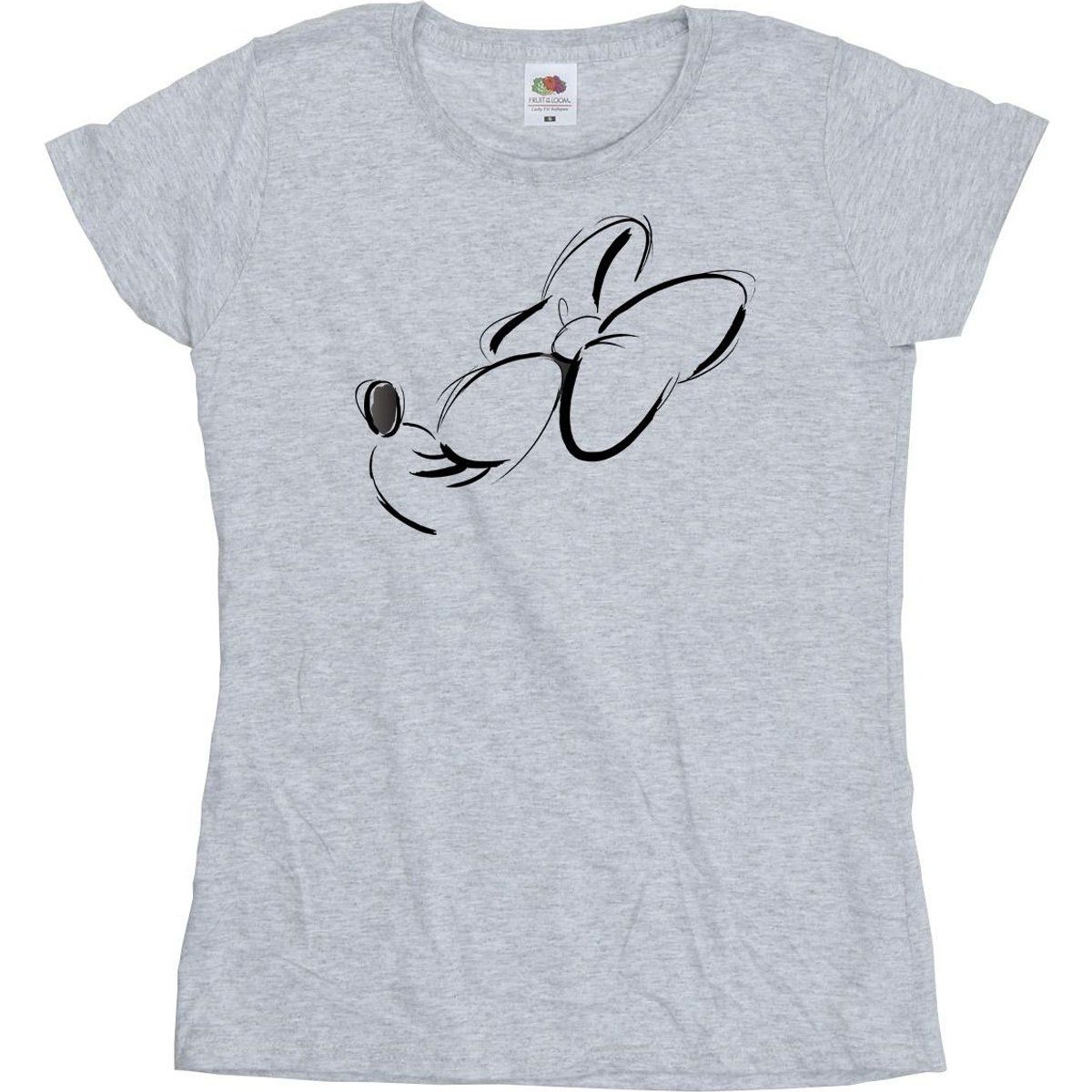 Minimalistisches Charakter Line-Art T-Shirt