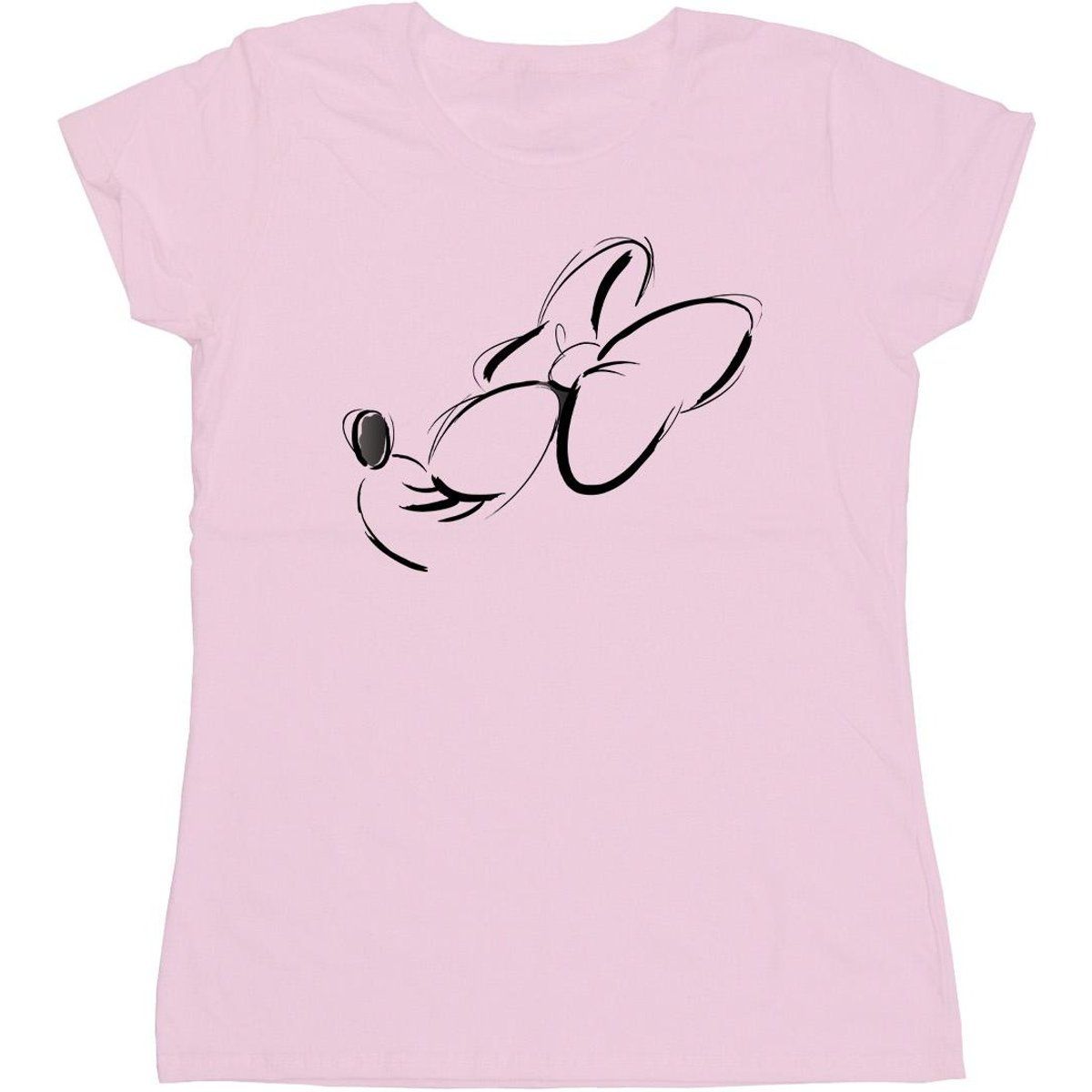 Minimalistisches Minnie Maus Skizzen-T-Shirt