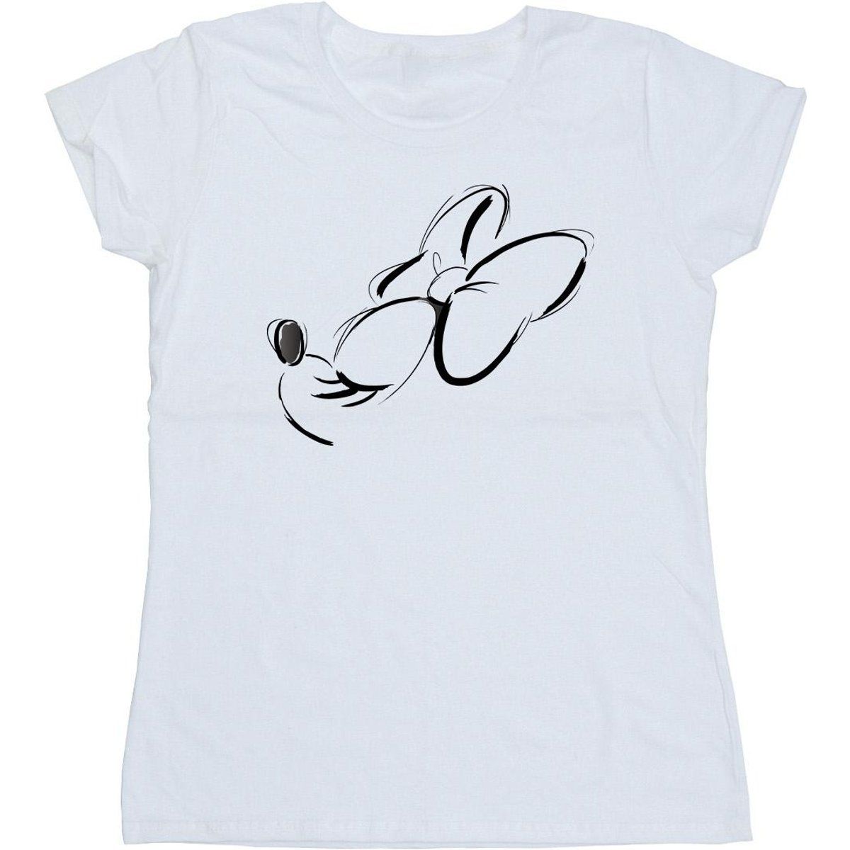 Minimalistisches Minnie Maus Skizzen-T-Shirt