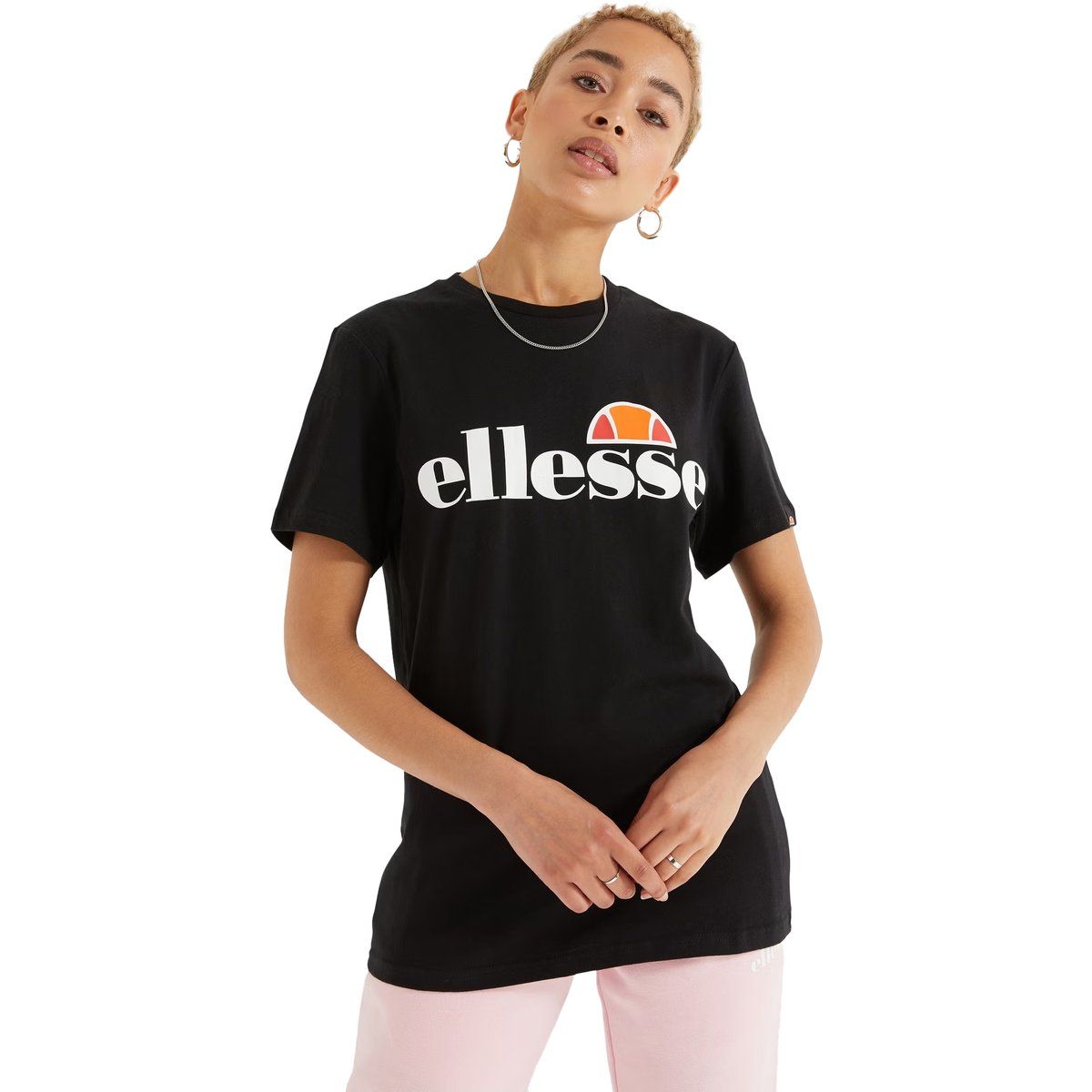 Locker geschnittenes Logo Jersey Tee
