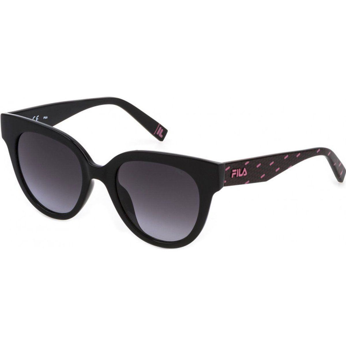 Cat-Eye Sonnenbrille mit gemusterten Bügeln