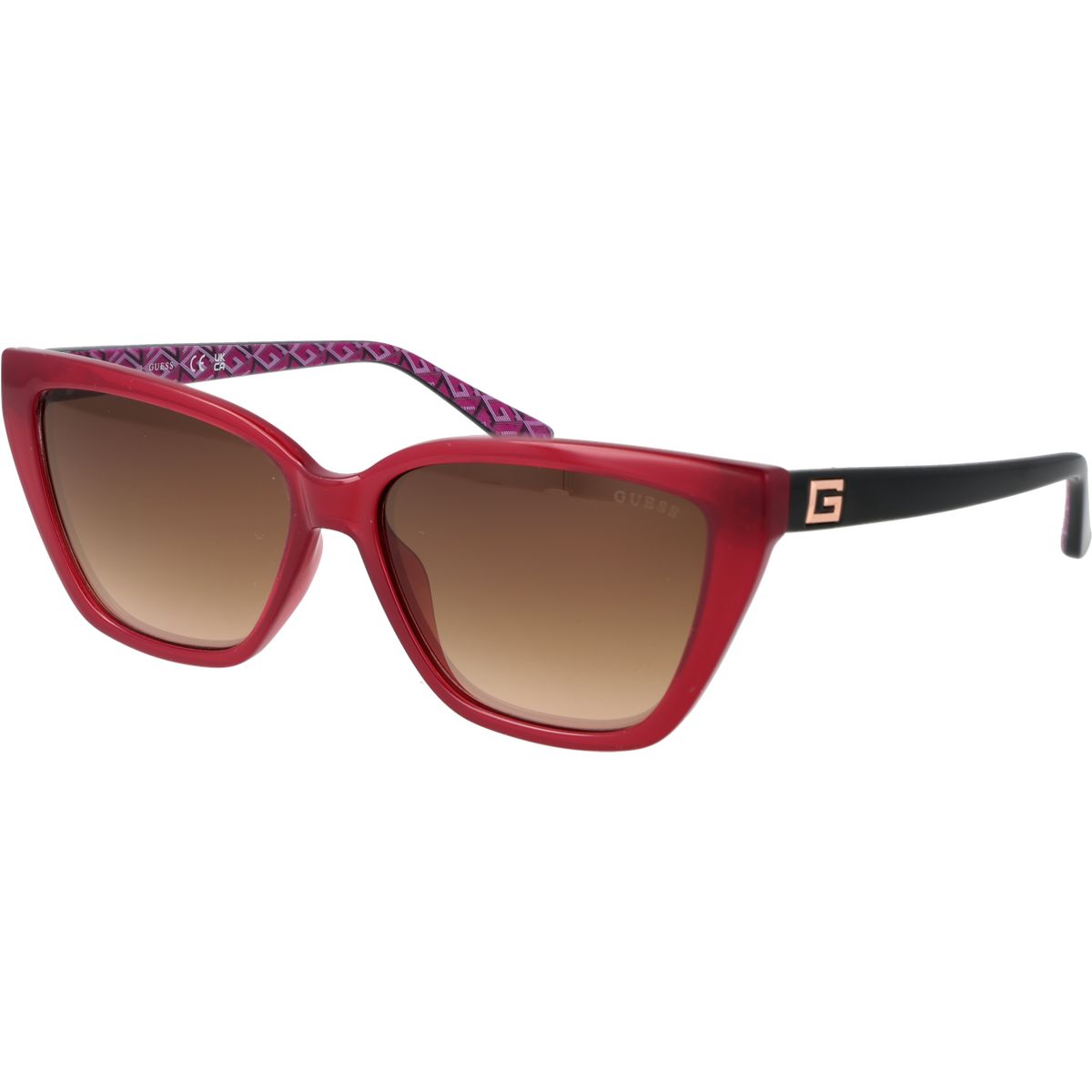 Schicke Cat-Eye-Sonnenbrille mit Logo