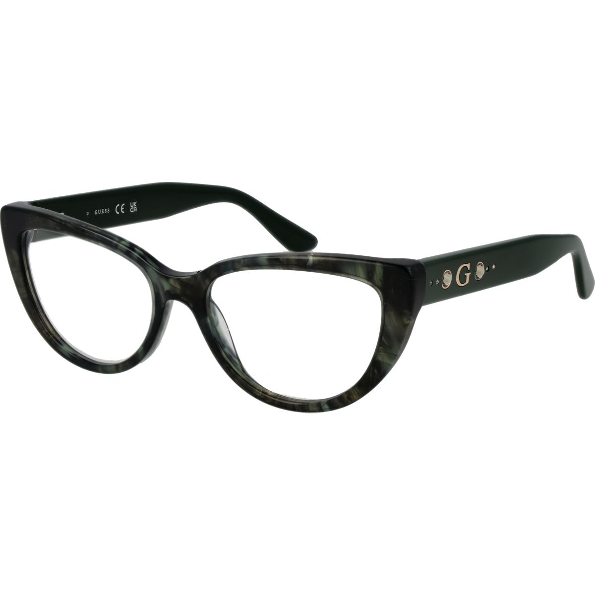 Sophistizierte marmorierte Cat-Eye-Fassung