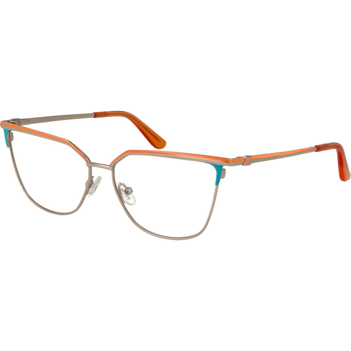 Moderne Cat-Eye Metall-Brillenfassung
