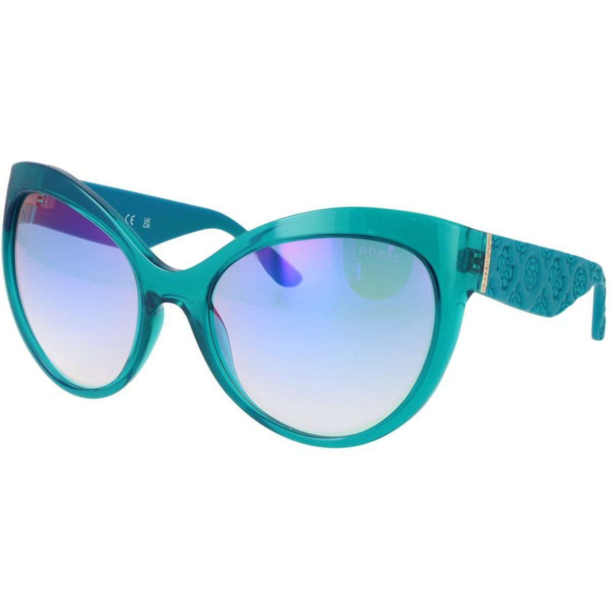 Übergroße Schmetterlings-Sonnenbrille mit Verspiegelung
