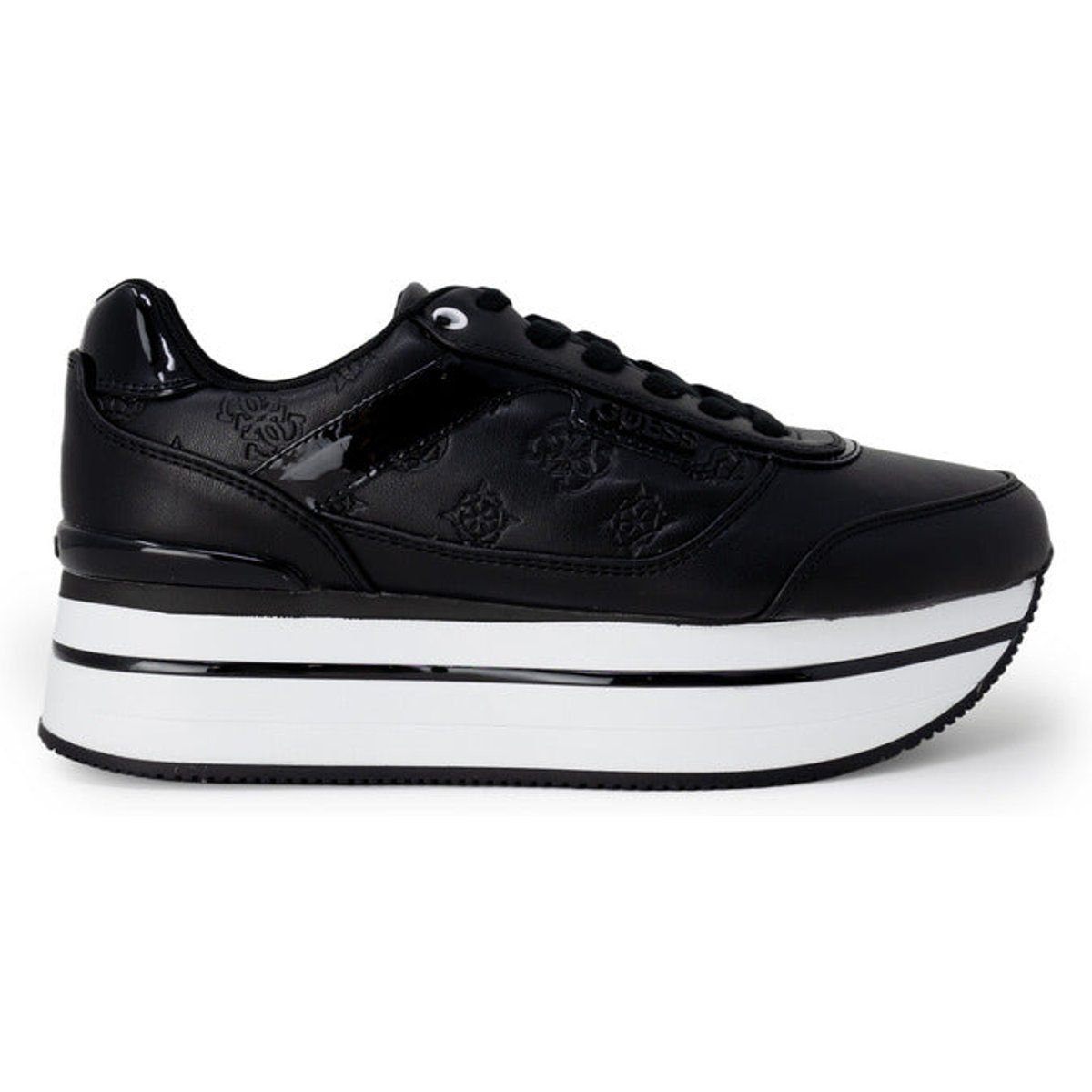 Sneaker mit Monogramm-Prägung und Plateausohle