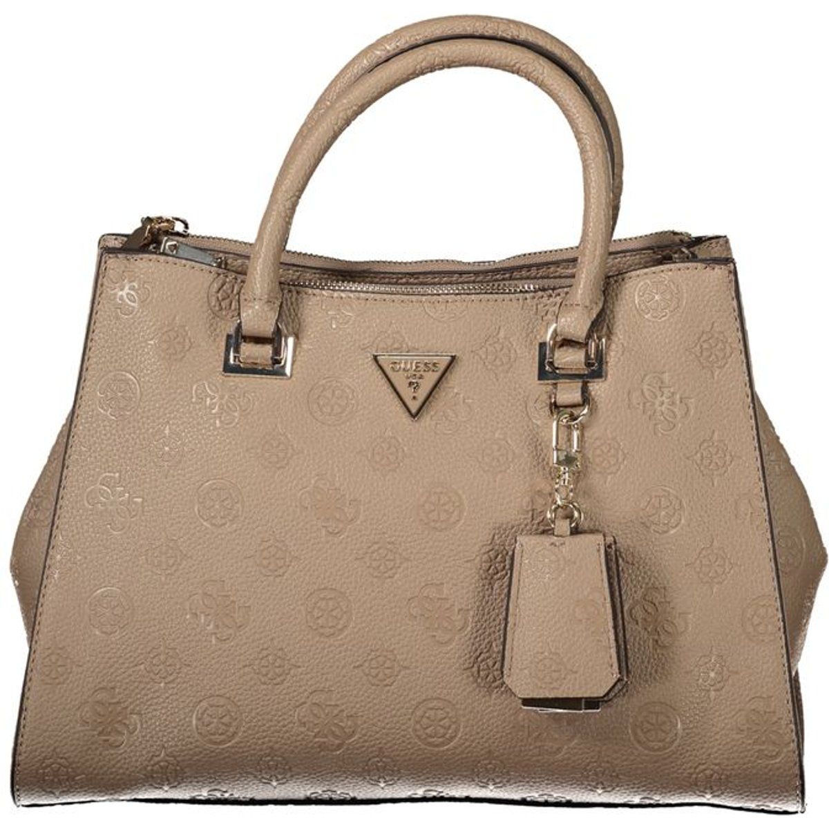 Strukturierte Henkeltasche mit Logoprägung