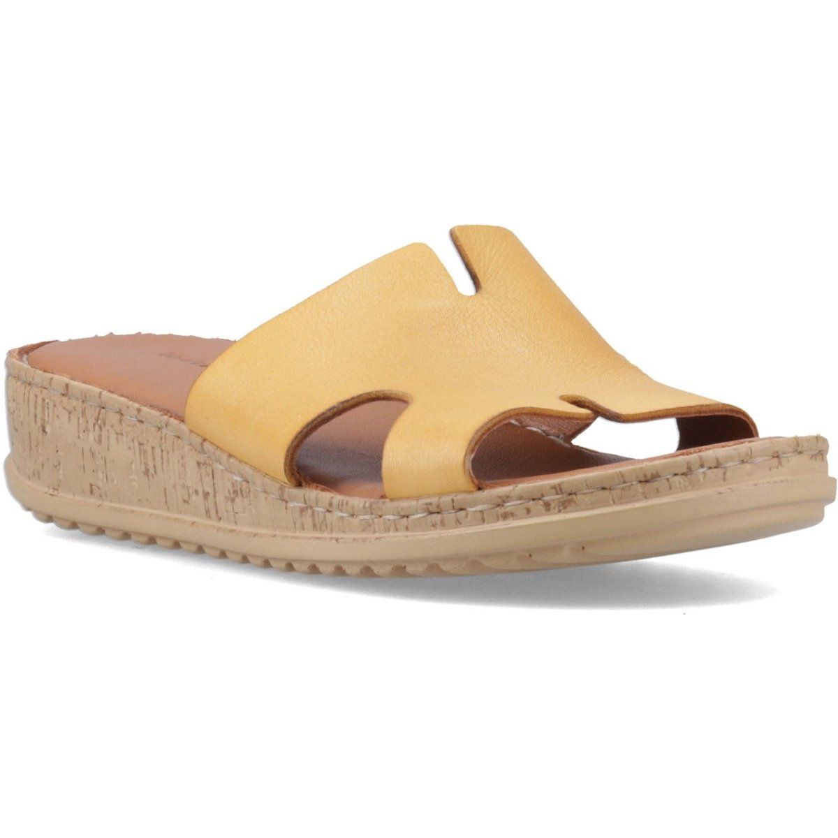 Leder-Wedges mit Cut-Out-Detail