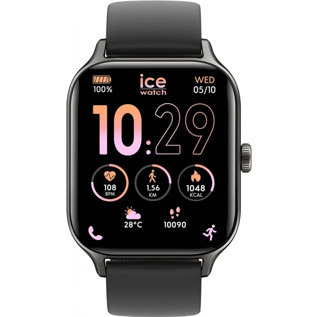 Moderne Digital-Smartwatch mit Silikonarmband