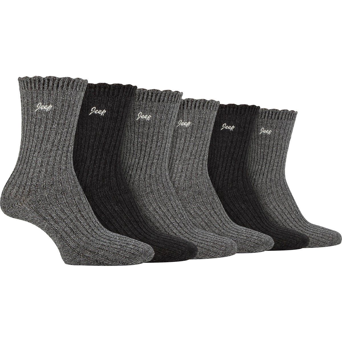 Bambus-Stiefelsocken mit gewelltem Rand