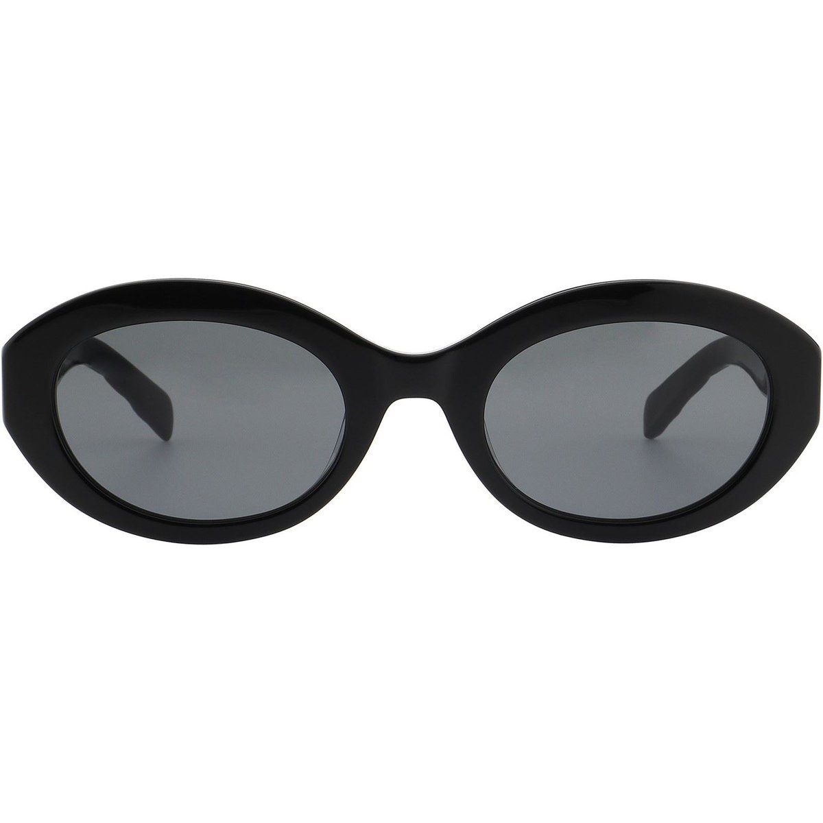 Trendige ovale Sonnenbrille mit Struktur-Details