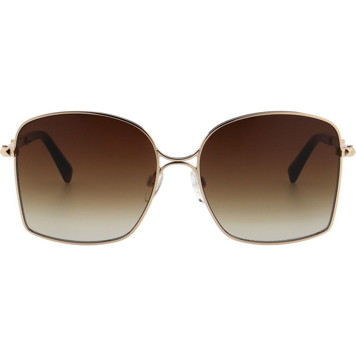 Elegante Übergroße Quadratische Metall-Sonnenbrille