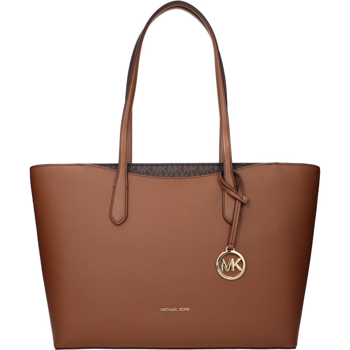 Saffiano-Leder Shopper mit Anhänger