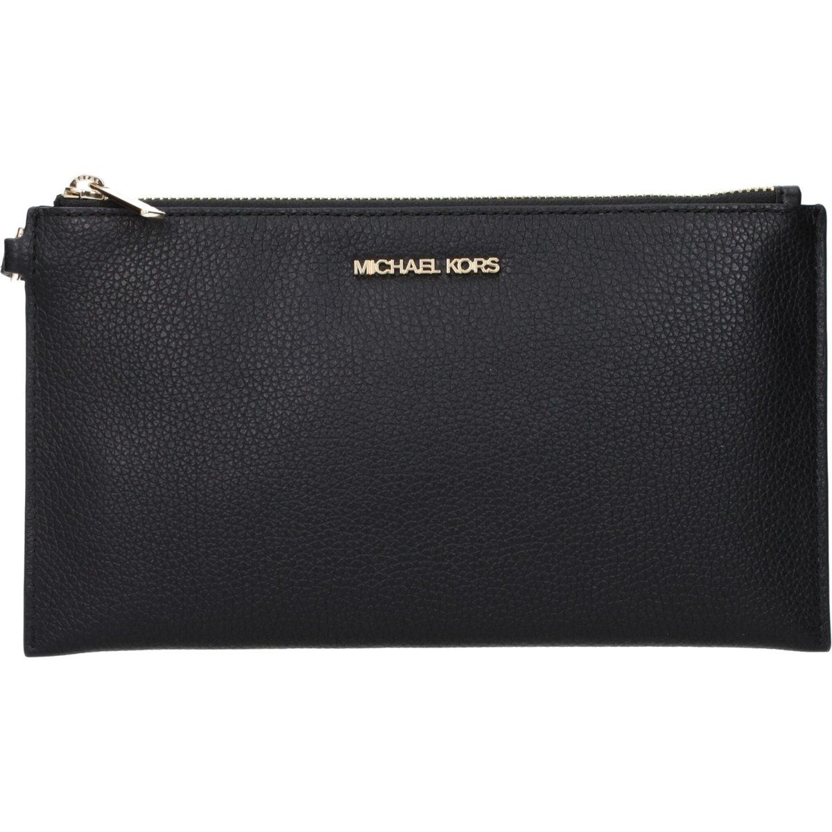 Gekörntes Leder-Wristlet mit Logo