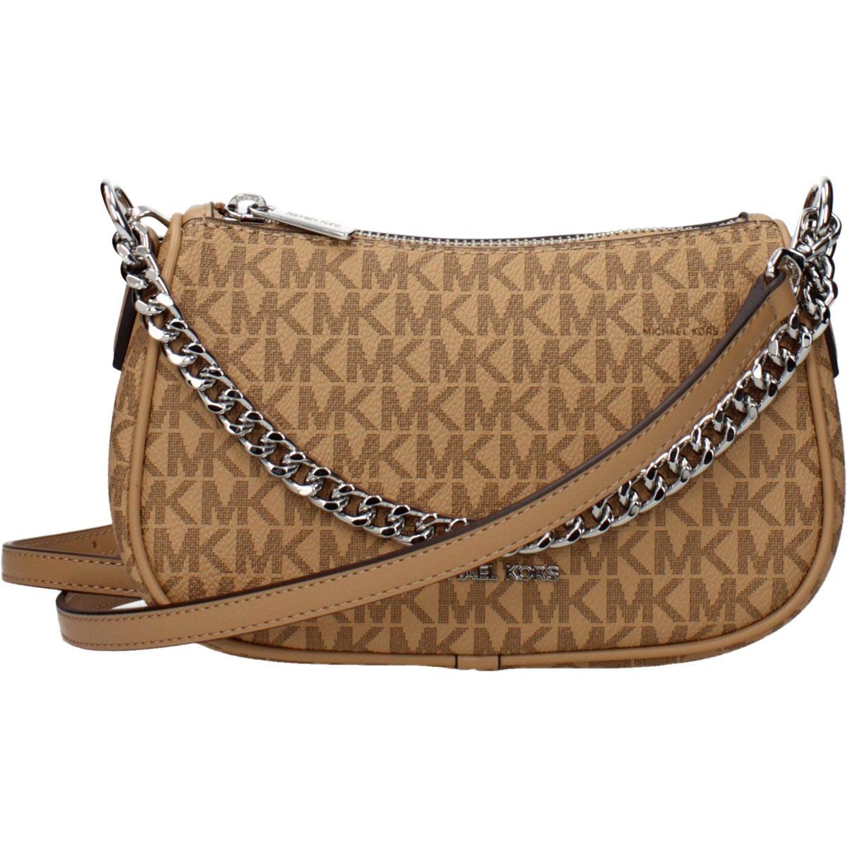 Schultertasche mit Monogramm-Muster
