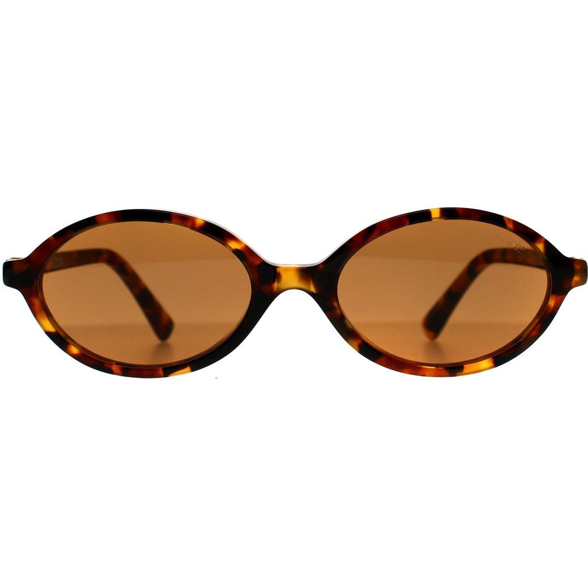Elegante ovale Sonnenbrille in Havanna