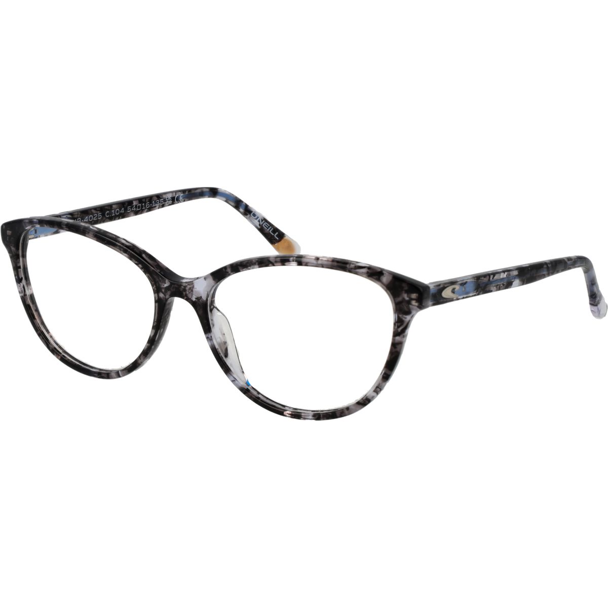 Elegantes Cat-Eye-Brillengestell mit Marmoreffekt