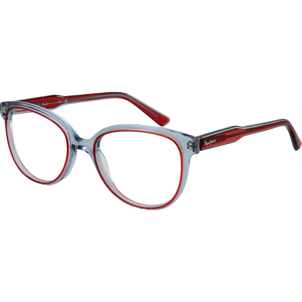 Zweifarbige Cat-Eye Acetat Brillenfassung