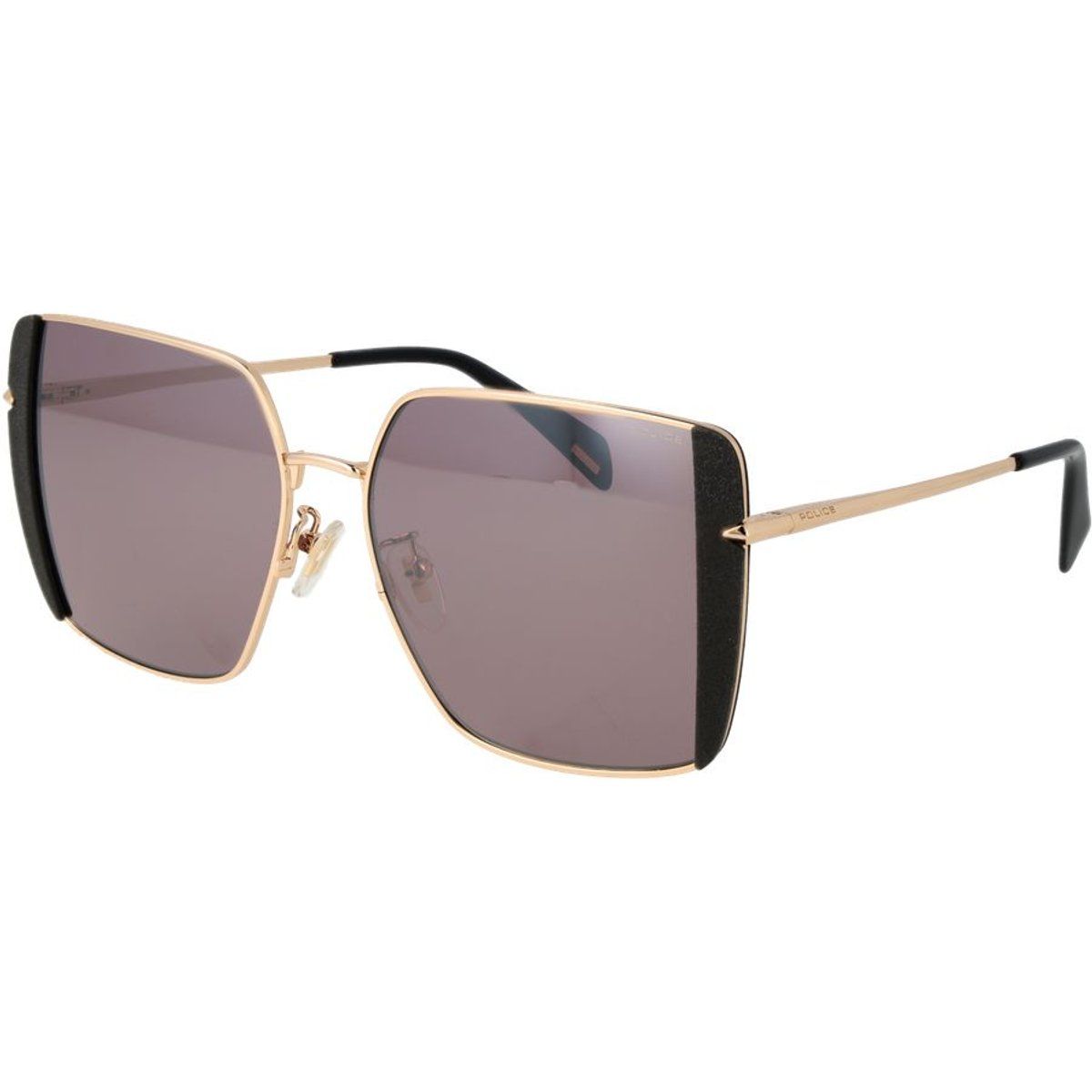 Übergroße quadratische verspiegelte Sonnenbrille