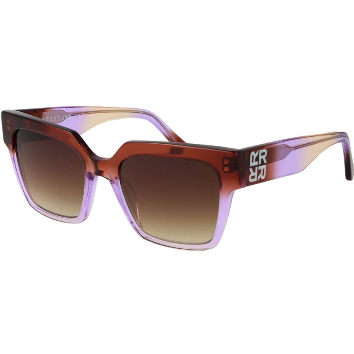 Markante rechteckige Sonnenbrille mit Farbverlauf