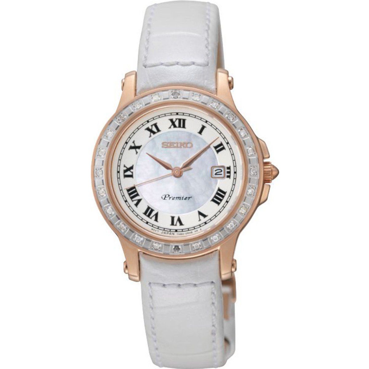 Elegante Perlmutt-Armbanduhr