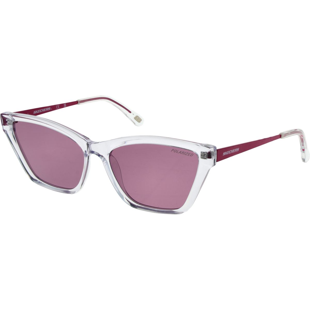 Polarisierte transparente Cat-Eye-Sonnenbrille