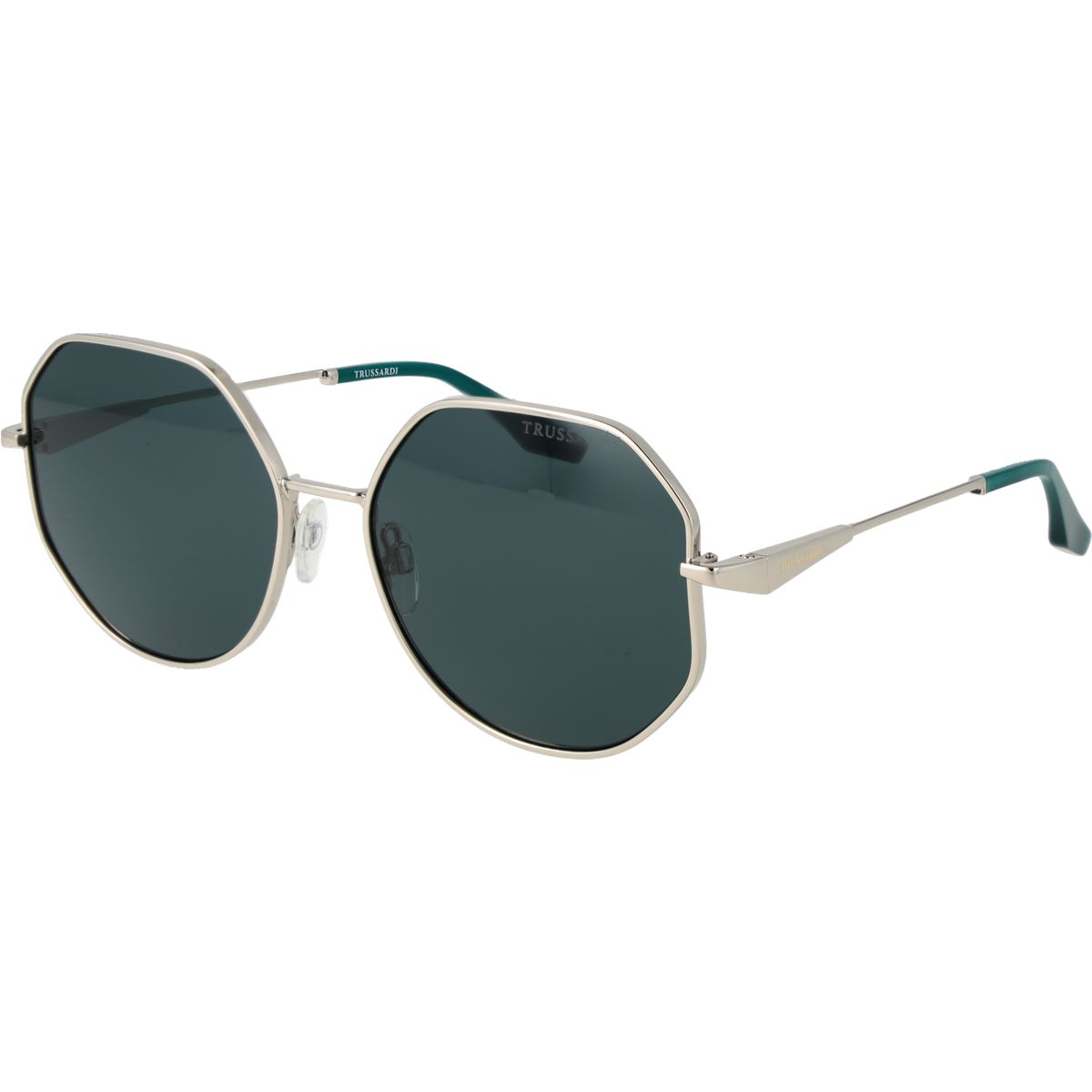 Geometrische Sonnenbrille mit Metallrahmen