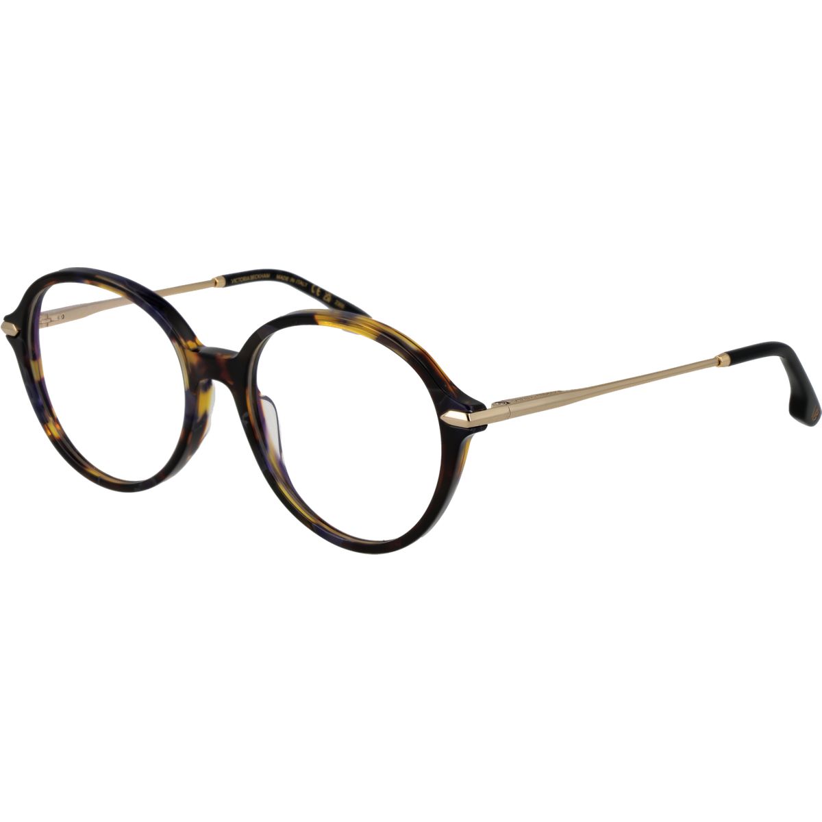 Klassische runde Brille in Schildpatt-Optik
