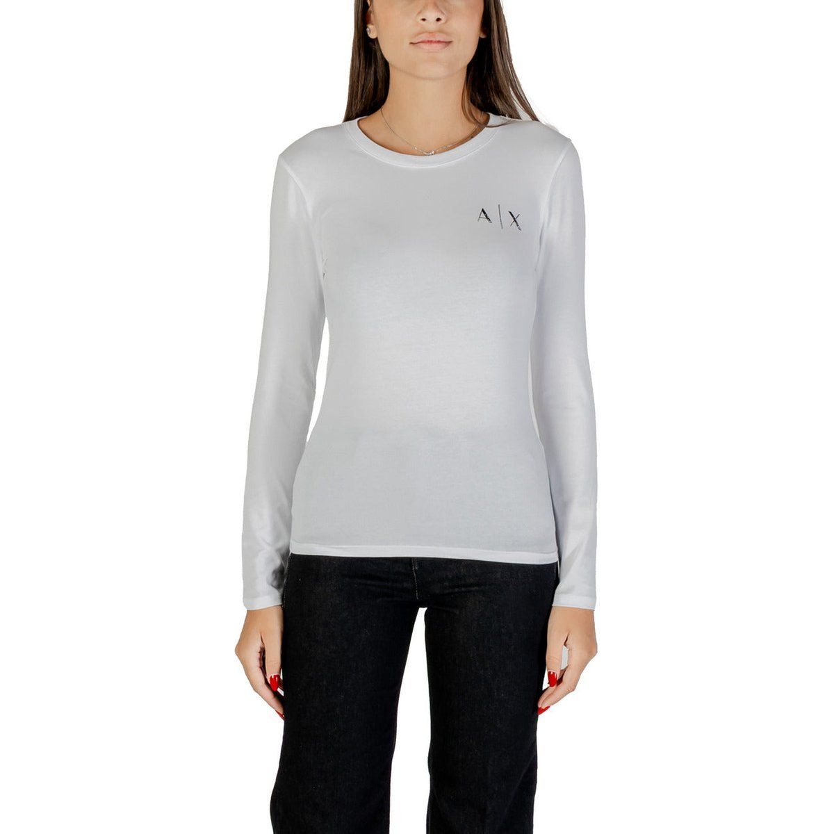 Langarmshirt mit verziertem Logo