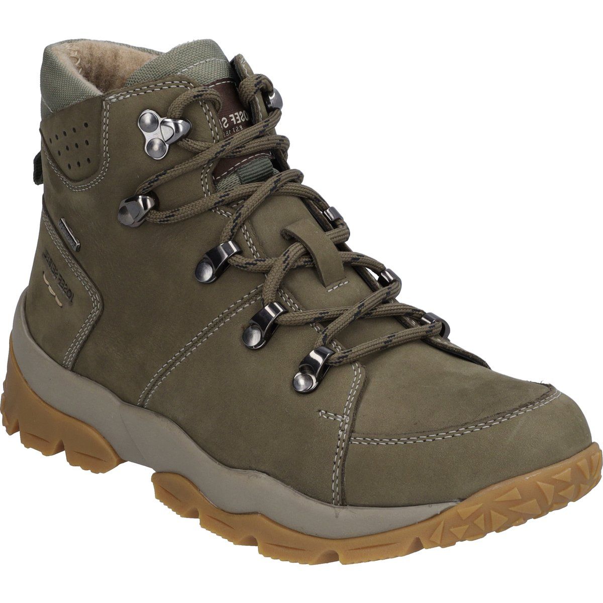 Robuste Schnürstiefelette aus Nubukleder