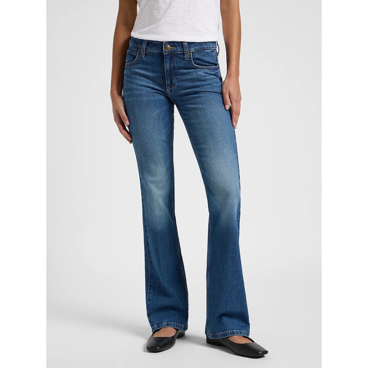 Bootcut-Jeans mit niedriger Leibhöhe