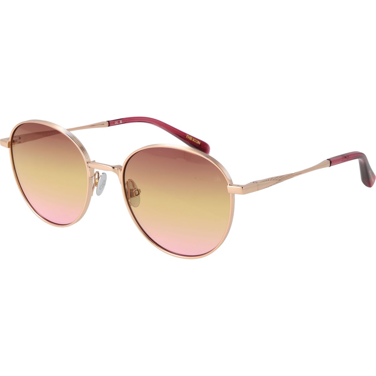Runde Metallsonnenbrille mit Verlaufsgläsern
