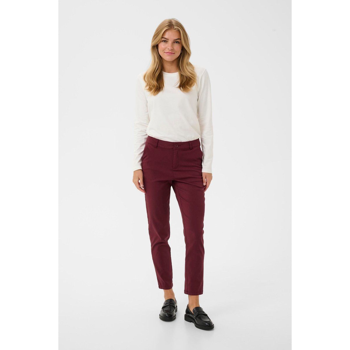Klassische Slim Fit Knöchel-Chinos