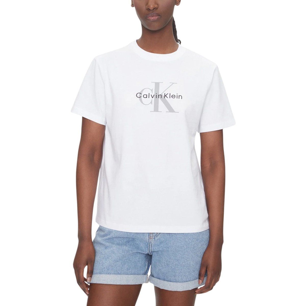 Lässiges Rundhals-T-Shirt mit Logo