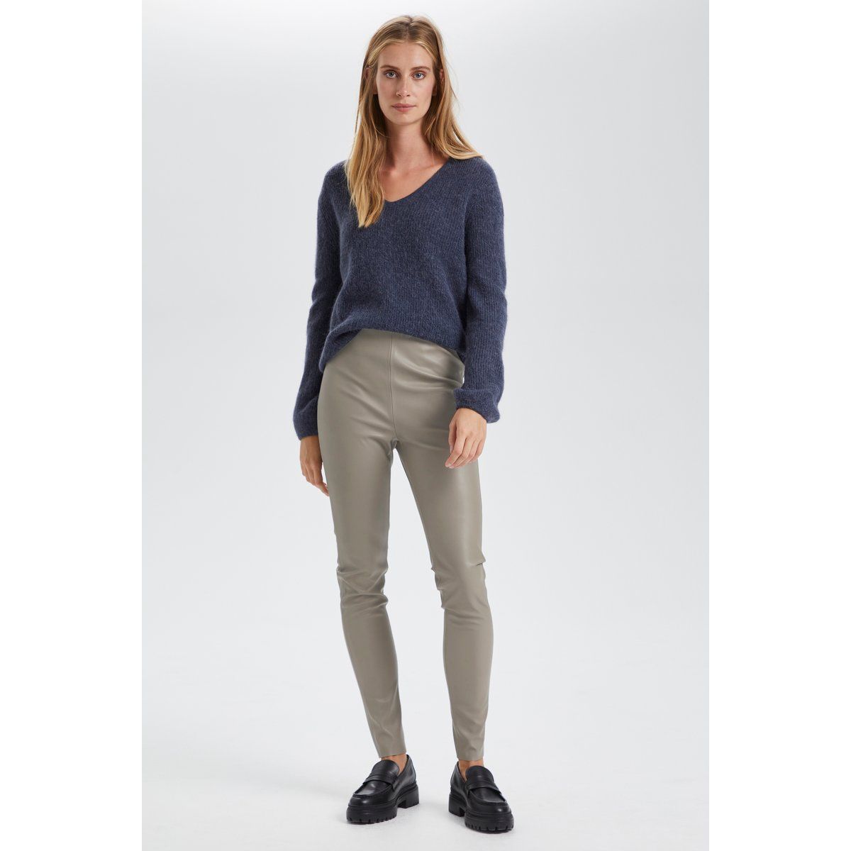 Elegante Skinny-Leggings in Lederoptik