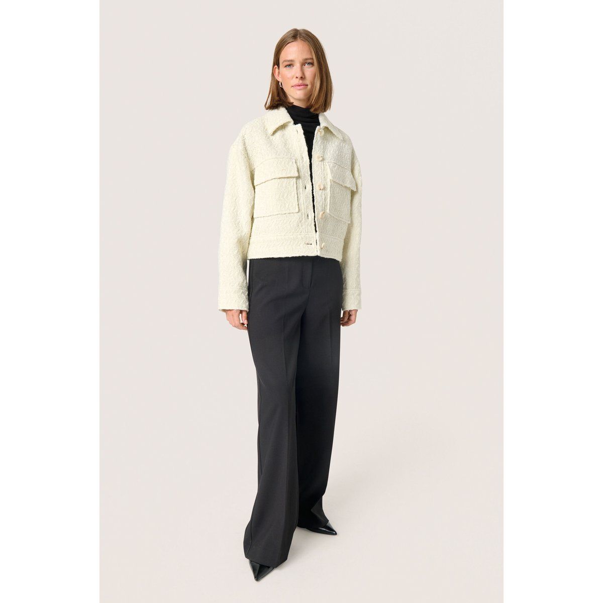 Strukturierte kurze Utility-Jacke