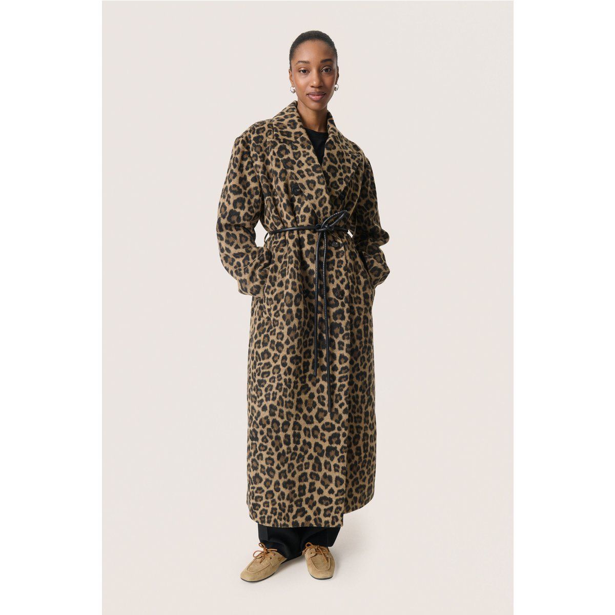 Oversize-Mantel mit Leopardenmuster