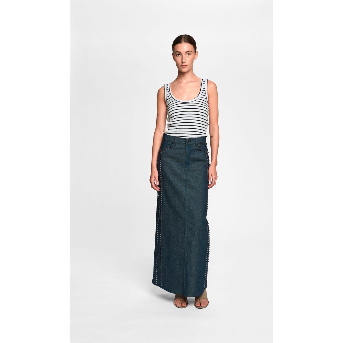 Gestreiftes Slim-Fit Jersey Tanktop