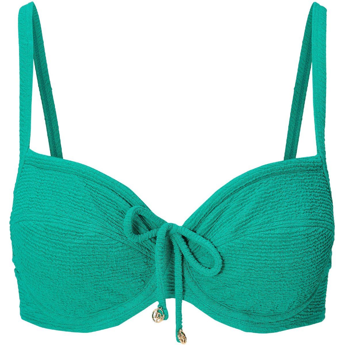 Strukturiertes Bügel-Bikini-Oberteil mit Bindeband