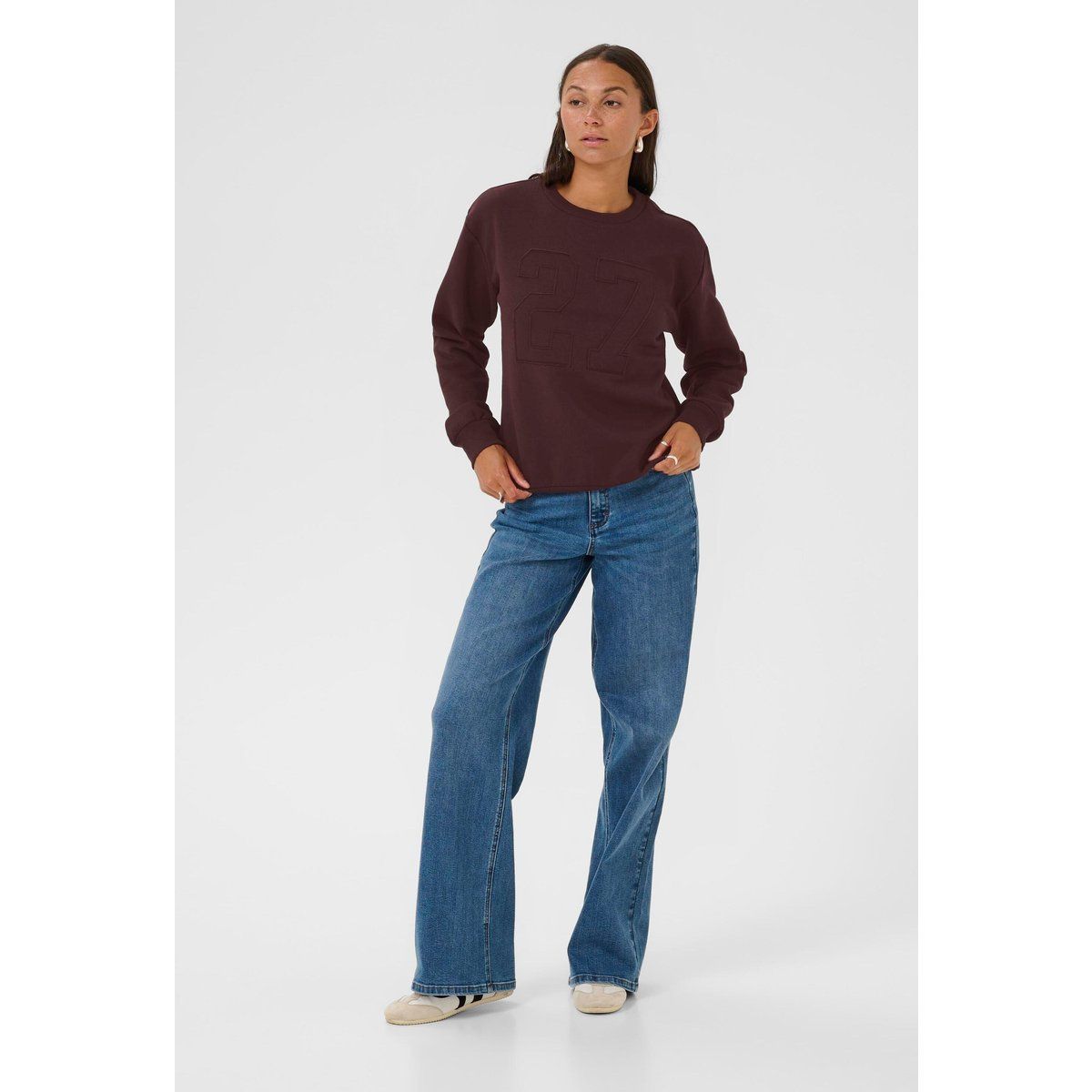 Besticktes Sweatshirt mit Lockerer Passform