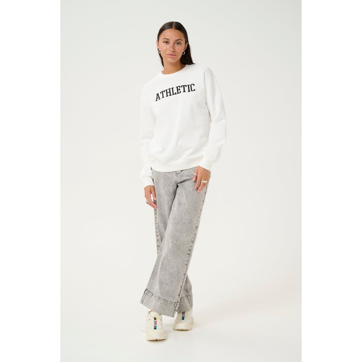 Lockeres Sweatshirt mit Athletic-Print