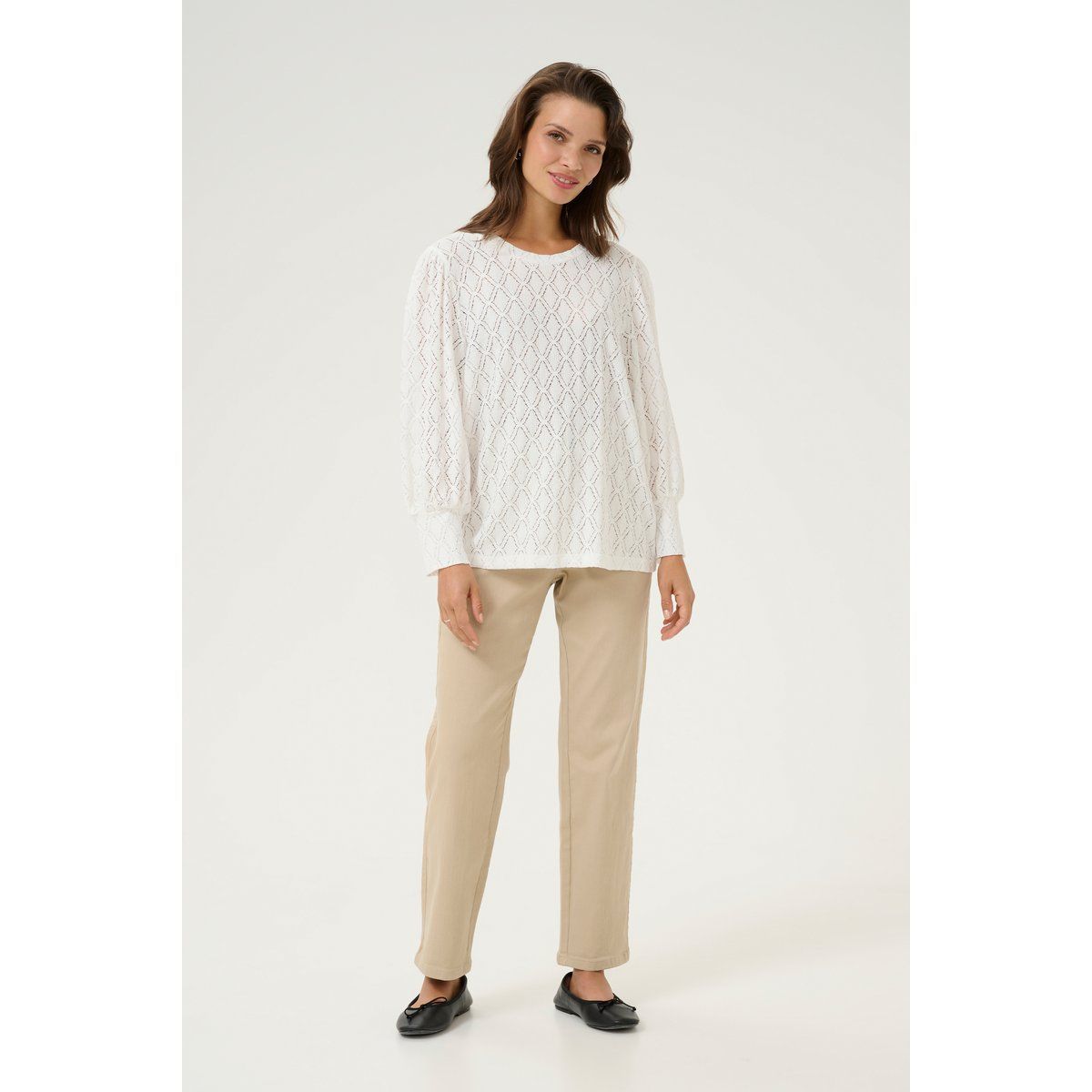 Strukturierte Bluse mit Rautenmuster